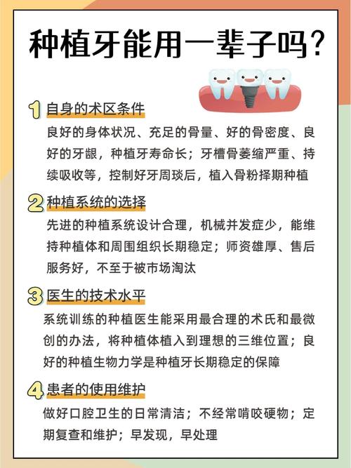 半口种植牙能用多久？使用寿命全解析